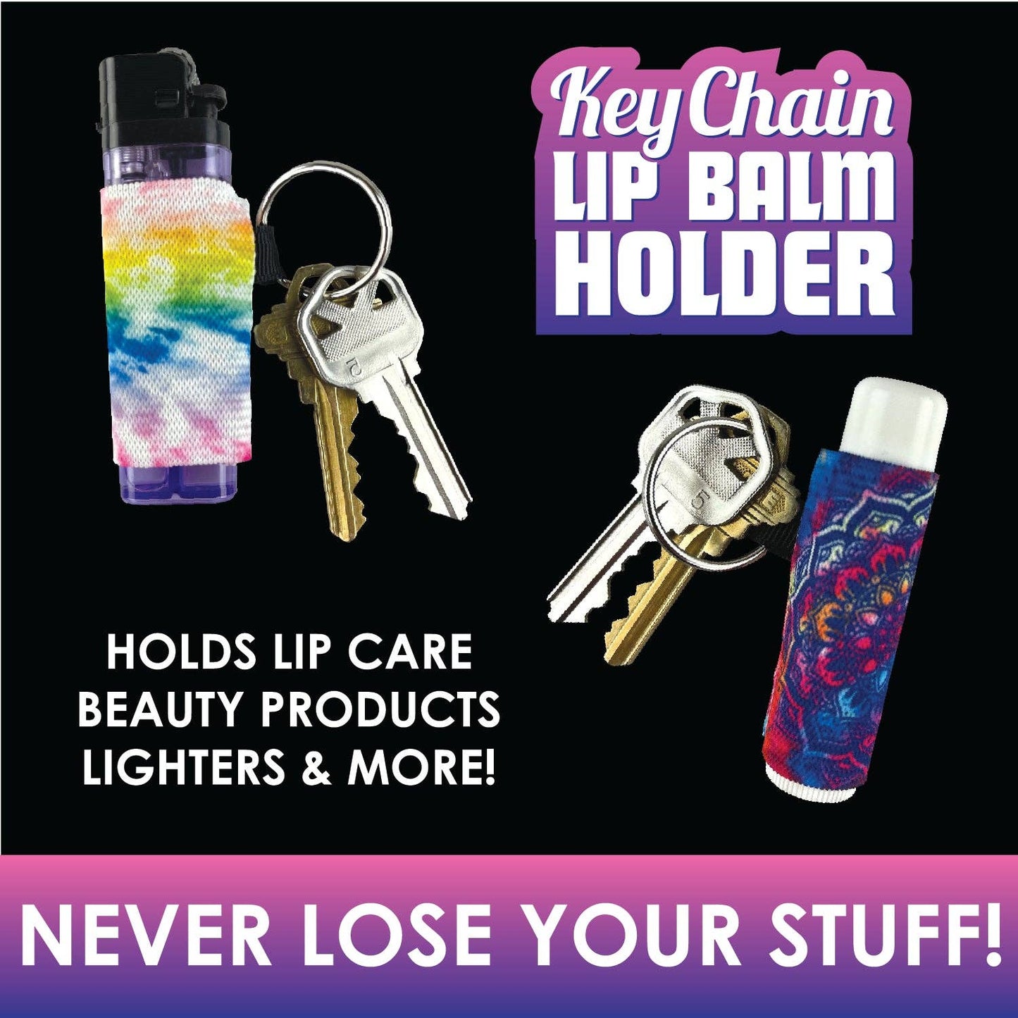 Smokezilla Lighter Case Keychain Assortment- 12/Pack