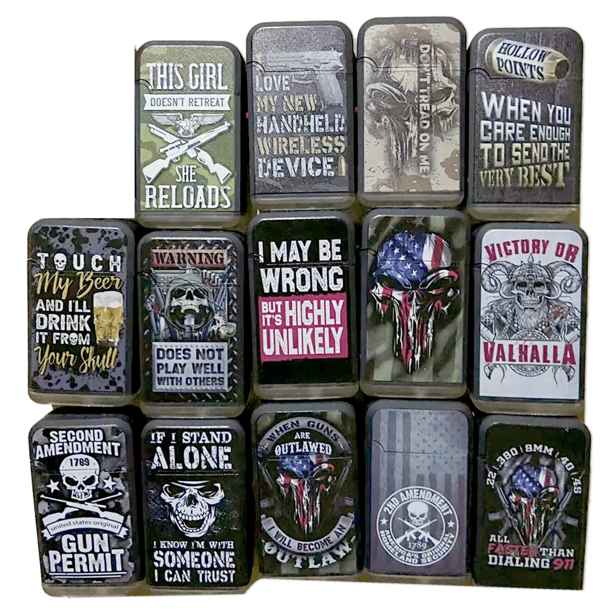 Tac Gear Patriot Dual Flip Torch Lighter Assortment