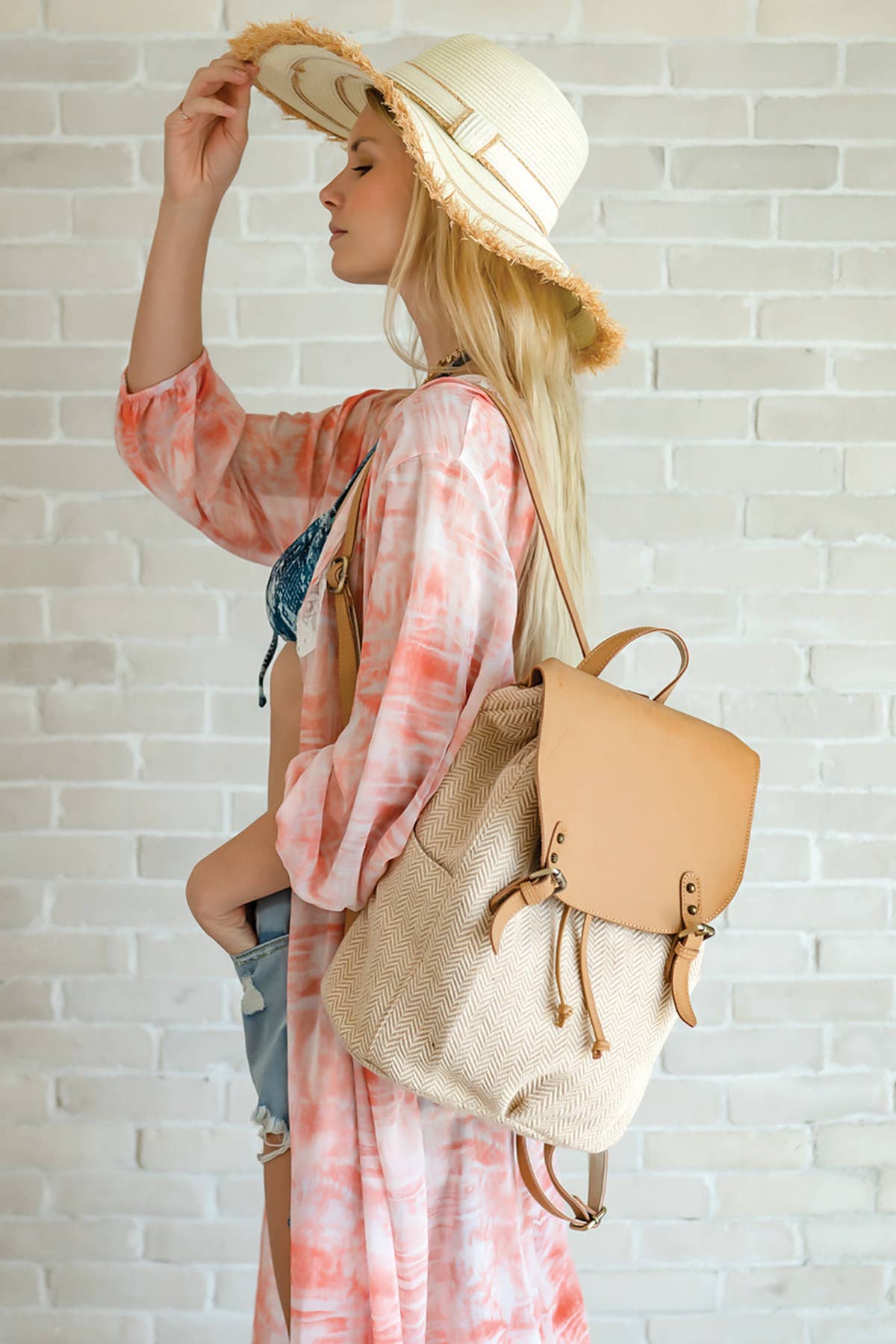 Canvas Backpack w/ Flapover