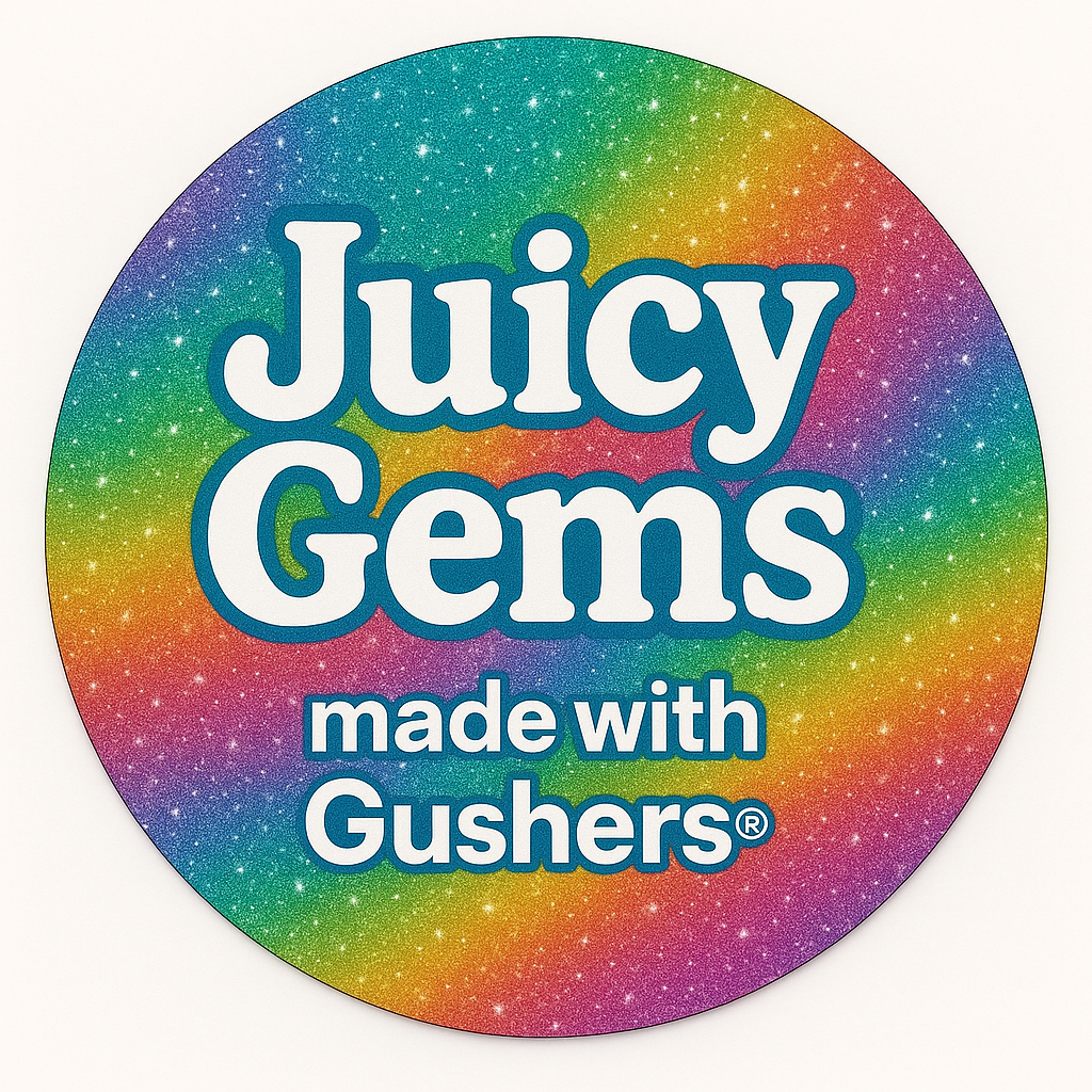 Heels and Hounds Juicy Gems made with Gushers candy