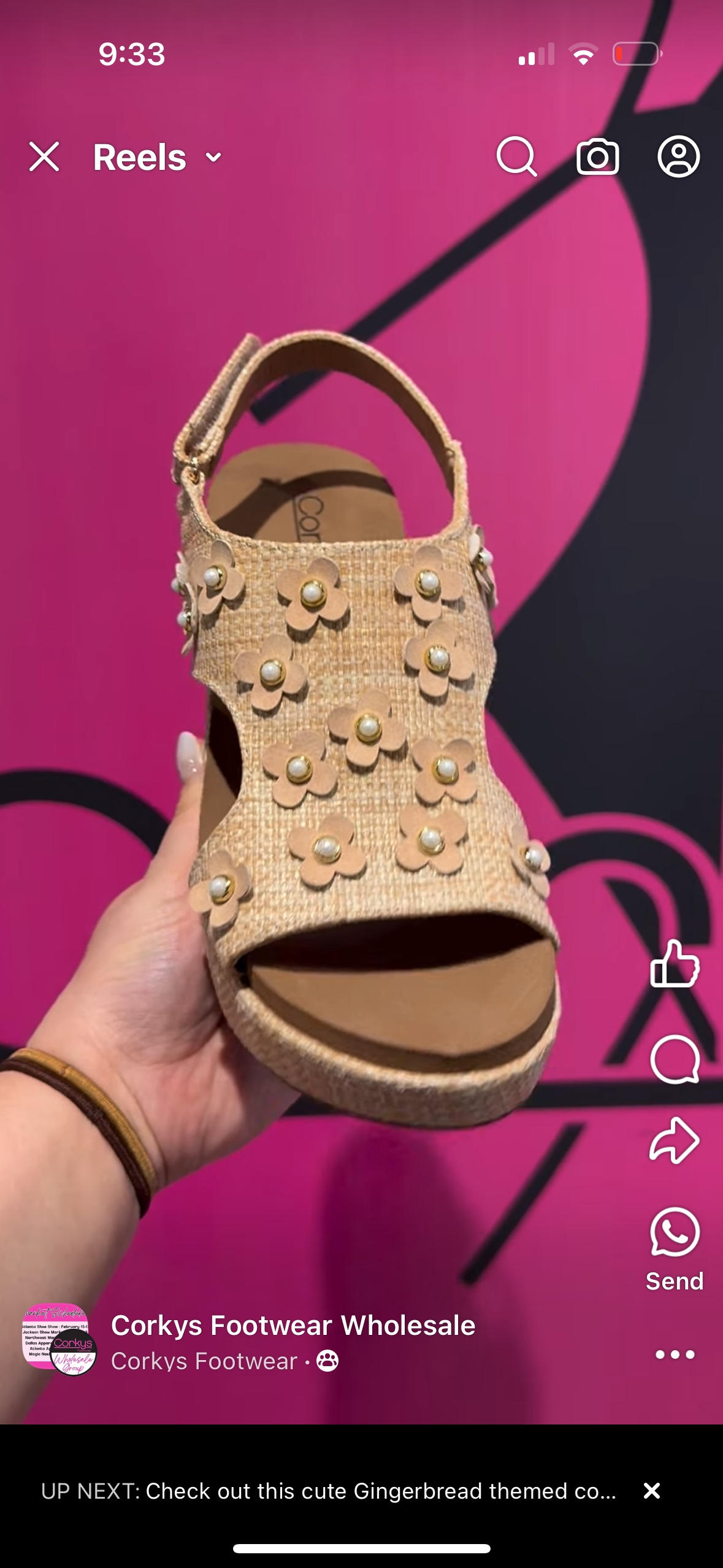 CARLEY - RAFFIA FLOWER WEDGE