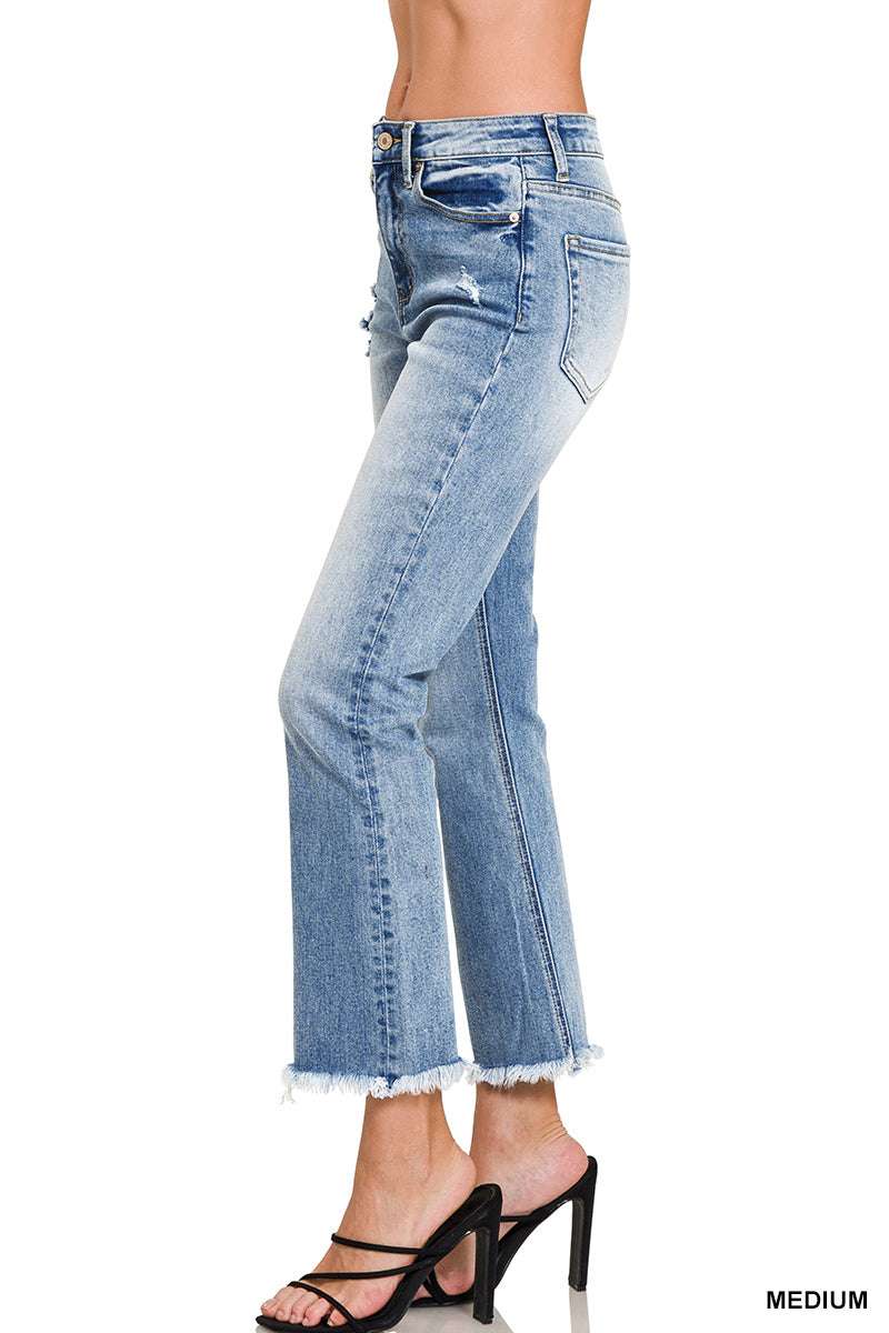 Zenana Raw Hem Crop