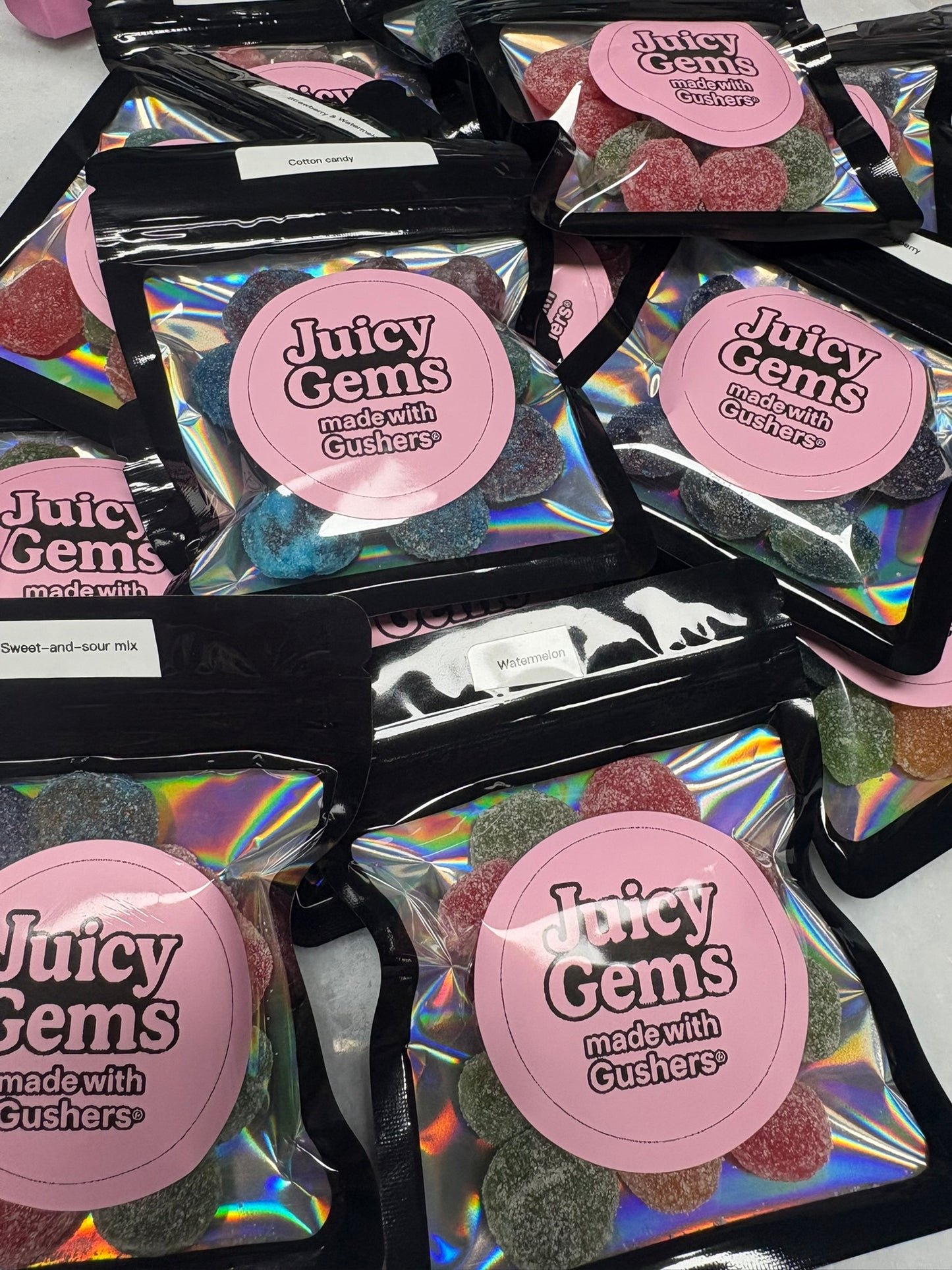 Heels and Hounds Juicy Gems made with Gushers candy