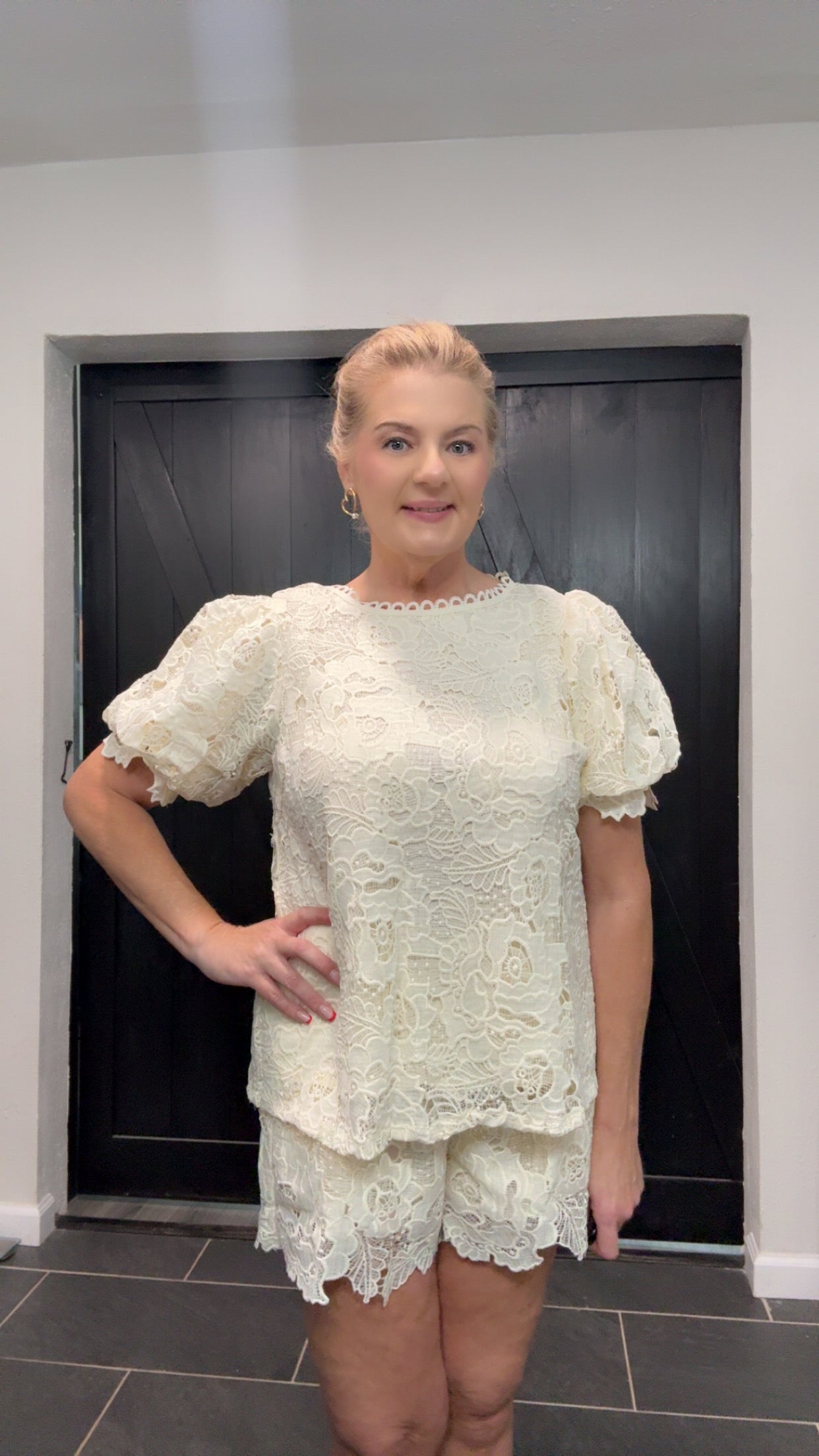 Flower Detail Knit 2 Piece Womens outfit