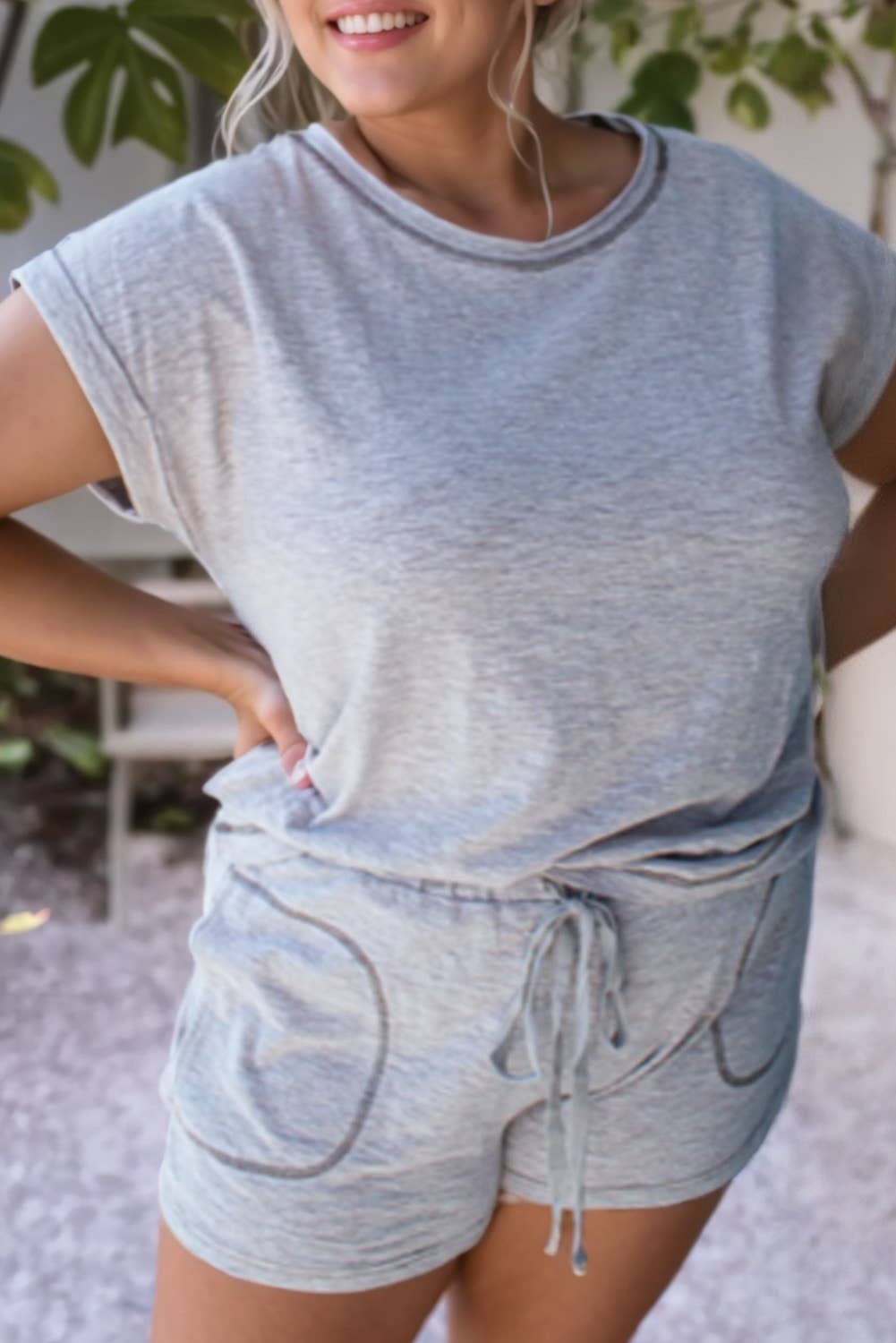 Plus Cuffed Sleeve 2 piece Set