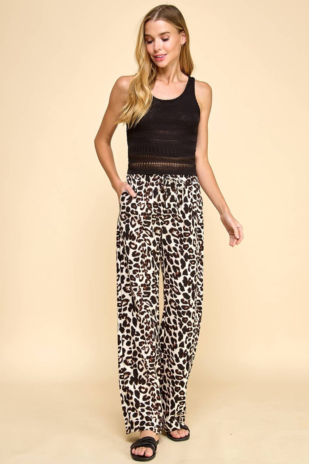 Animal Printed Pants with Pockets