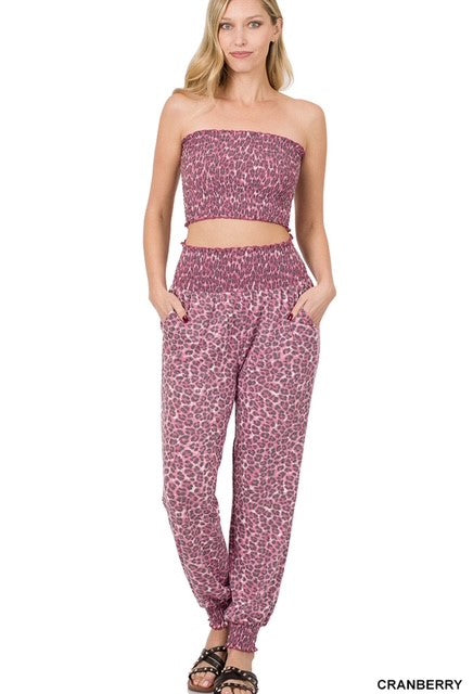 Leopard print lounge set