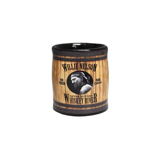 Willie Nelson Shot Glass - Whiskey Barrel