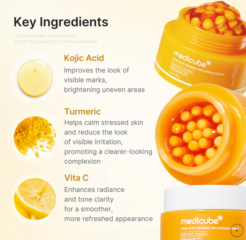 MEDICUBE Kojic Acid Turmeric Vita Capsule Cream