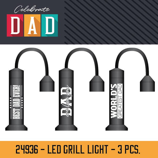 Magnetic LED Grill Light Father's Day Assortment - 3/Pack