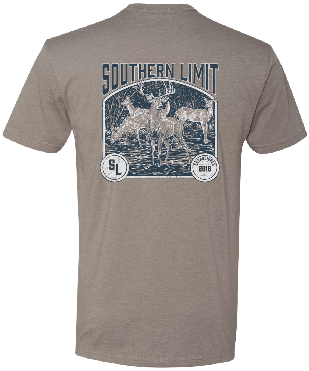 Southern Limit-123 Deer Hunting Mens Southern Graphic Tees