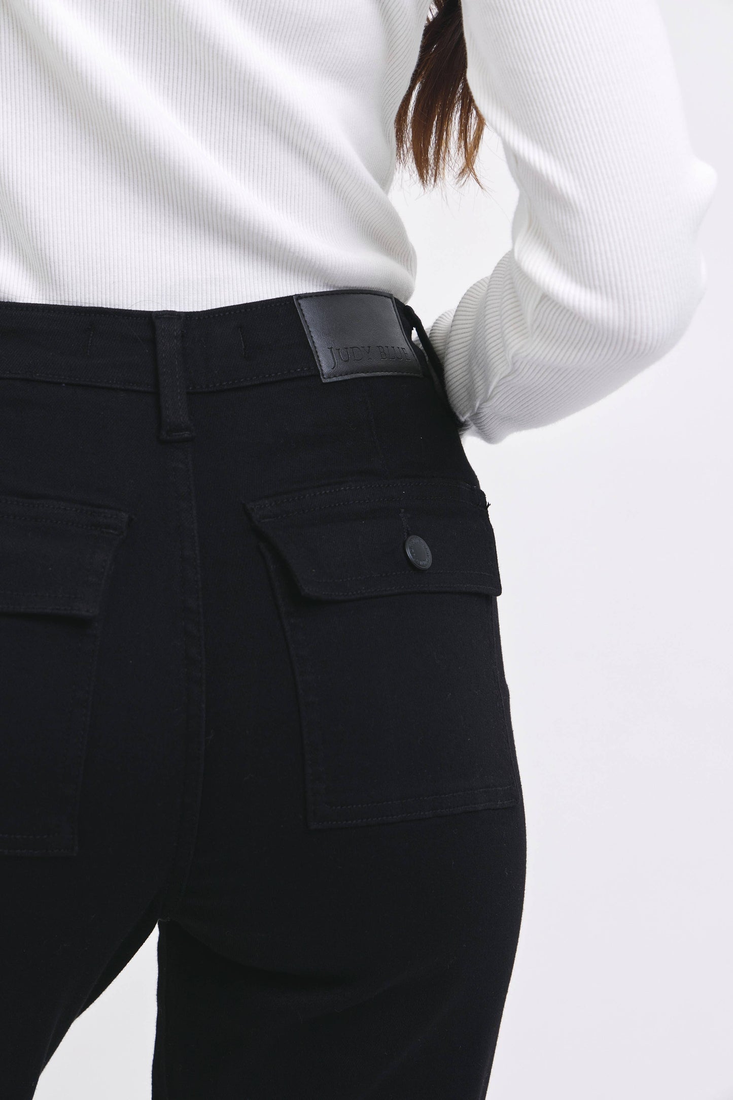 High Waisted Cargo Cuffed Jogger