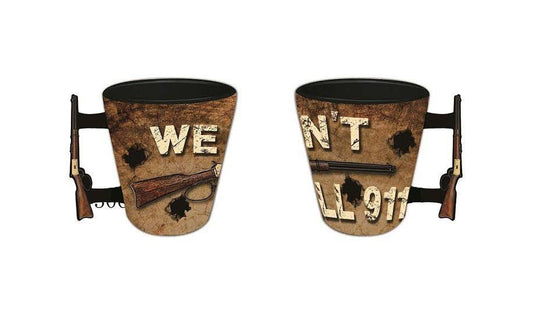 Shot Glass - We Don't Call 911 with Rifle Handle