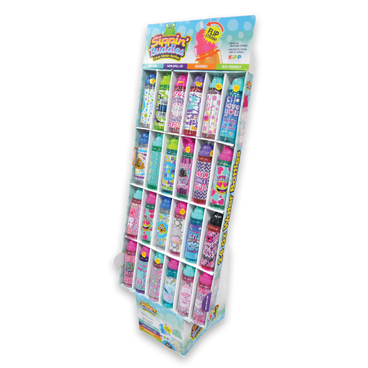 Kids Water Bottle with Straw 24 oz Assortment Floor Display
