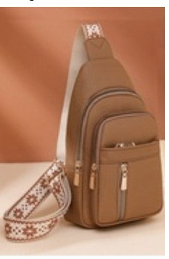 Super soft Brown vegan Leather Crossbody