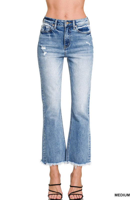 Zenana Raw Hem Crop