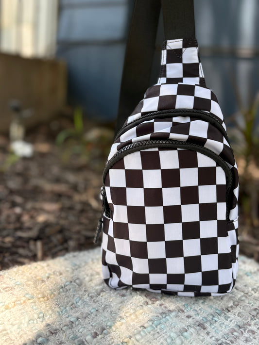 Checkered cross body