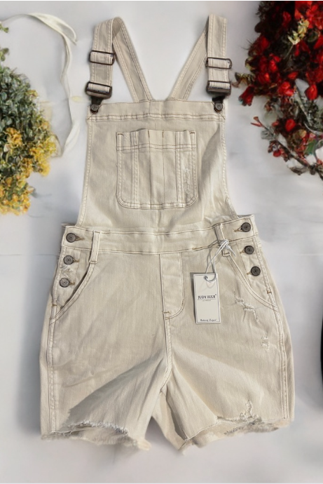 Judy Blue Khaki Short Overalls