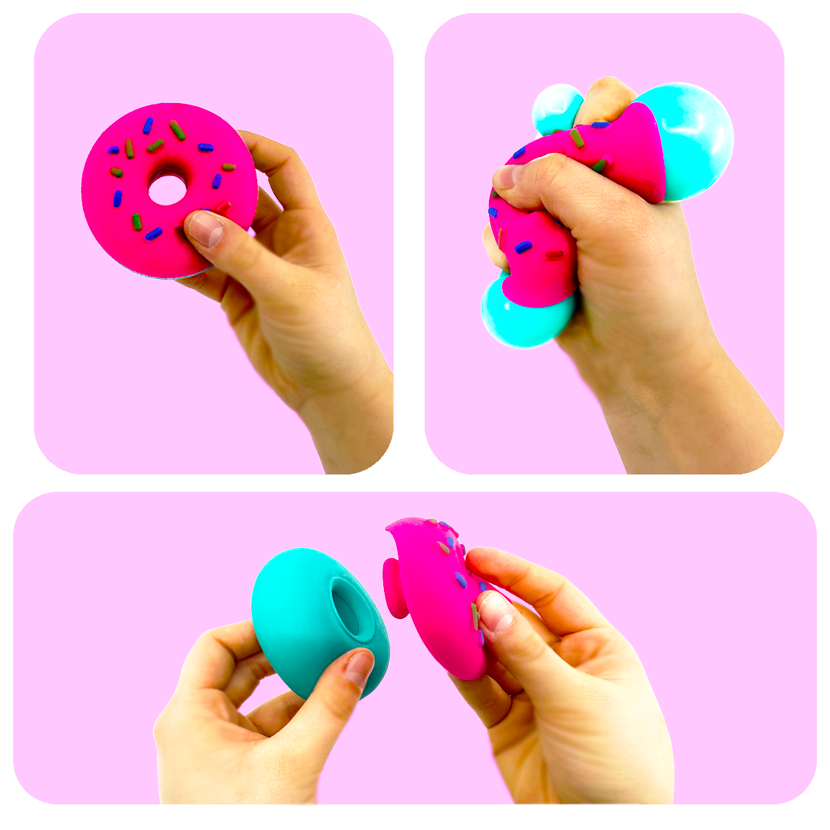 Fun Doh Squishy Fidget Donut Boxed Assortment - 12/Display