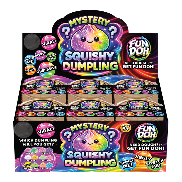 Fun Doh Mystery Dumpling Squishies | 12-Piece Retail Display